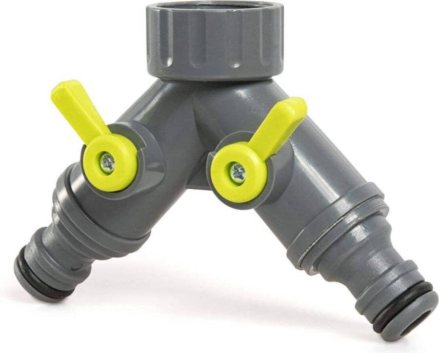 Rehau Waterverdeler Y stuk voor tuinslang Kraan maat Ø 26 5 mm = 3 4'' Kraansplitter Buitenkraan splitter