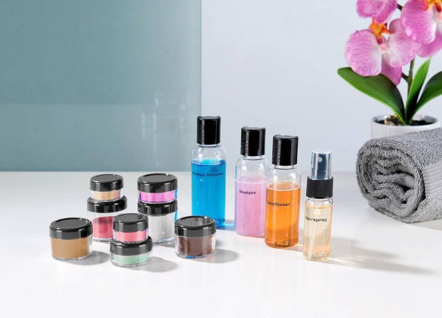 Reisflesjes Handbagage leeg reisformaat reisflessen om te vullen cosmetica shampoo vloeistoffen reisflessen – lekvrij navulbaar