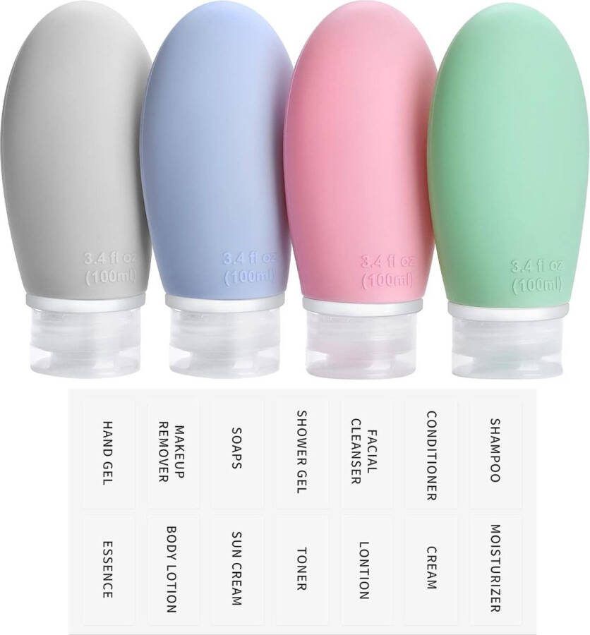 Reisflesjes Reisflacons Navulbaar Vliegtuig Handbagage 100ml