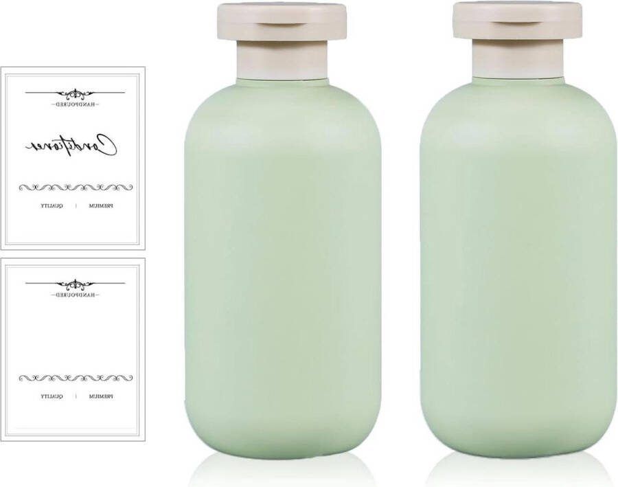 Reisflessen om te vullen lekvrije reistijdset grote shampoohouder flip-topdeksel lege reisflessen groen 200 ml reisflesjes handbagage