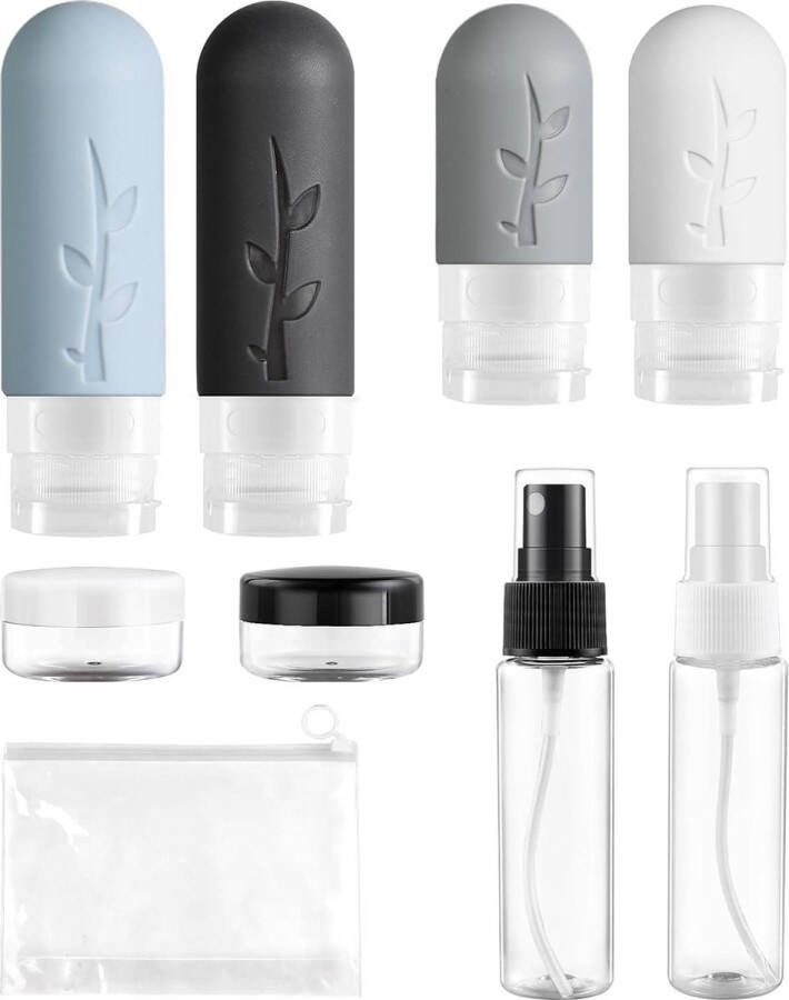 Reisflessen van siliconen Navulbare reisflessen voor alle soorten cosmetica 8 stuks 60 90 ml reisflesjes handbagage