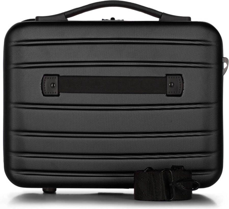 Reiskoffer rolkoffer trolley zwart cosmeticakoffer