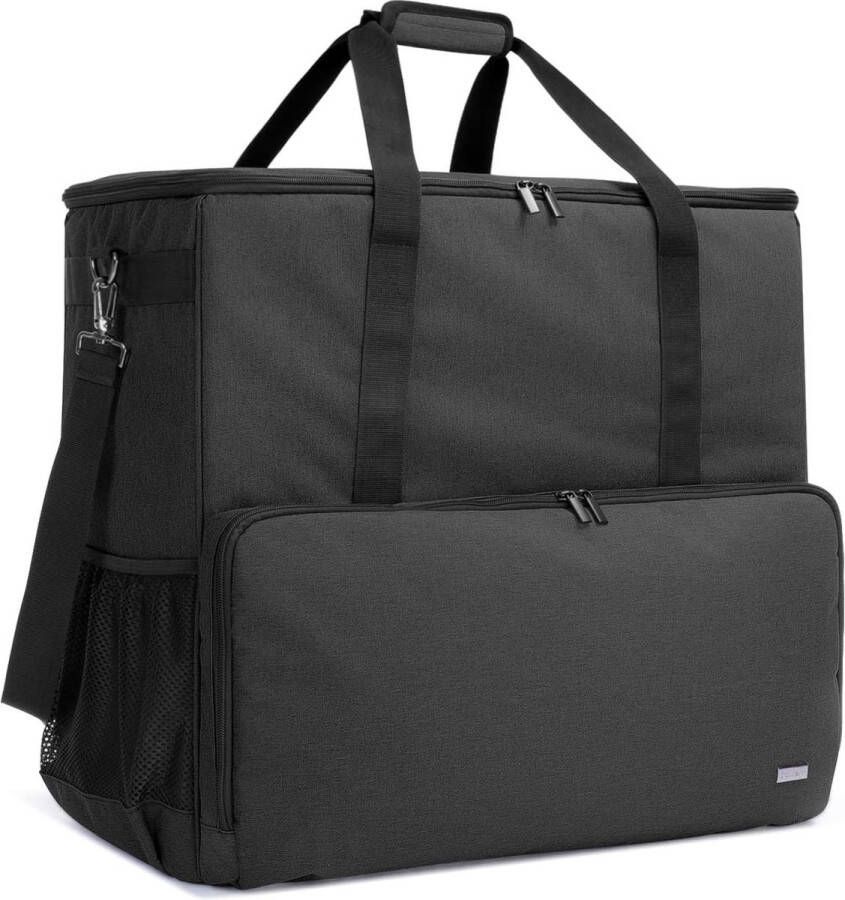 Reistas voor desktop computer draagtas voor computer pc-behuizing toetsenbord kabel enz. PC transport- en opbergtas voor gamer multimedia kantoor kantoor (alleen met tas) zwart