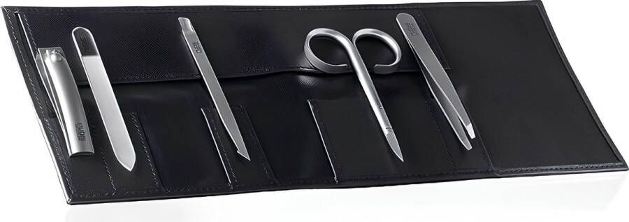 Reizen manicure set Travel Set Deluxe Nagelschaar Classic nagelknipper nagelriemschuiver nagelvijl glas en wenkbrauwpincet Classic