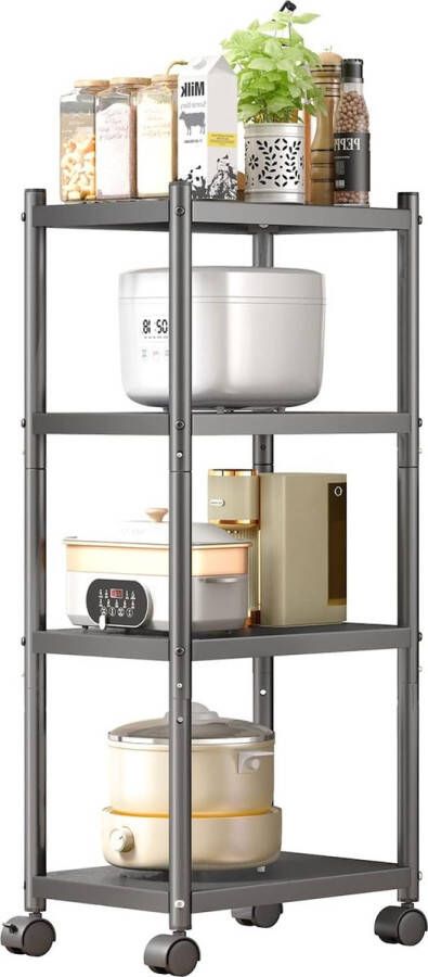 Rek op wielen plank organizer keukenrek keukentrolley keukenplank 40 6 x 30 5 x 122 cm
