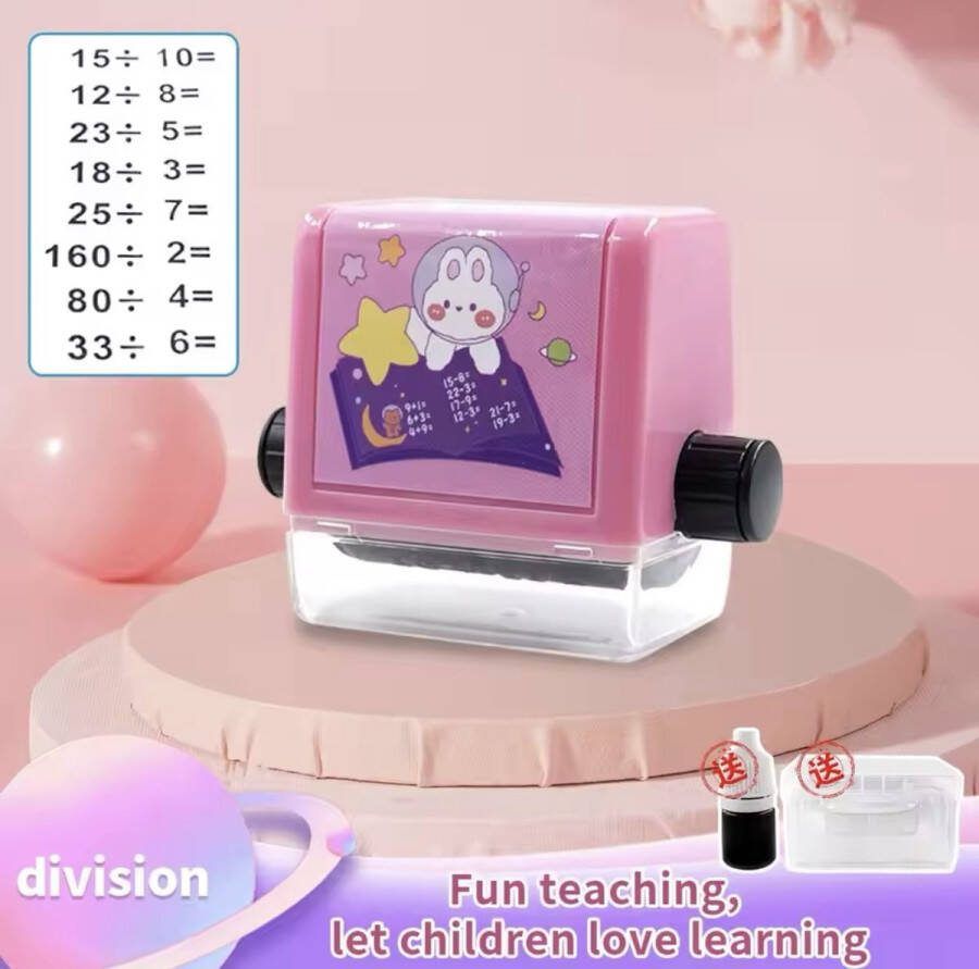 Rekenstempel Roller Leerzame spellen Rekenspelletjes Voor Kinderen Deelsommen Educatief Ik Leer Rekenen- Denkspel Groep 2 3 4 & 5
