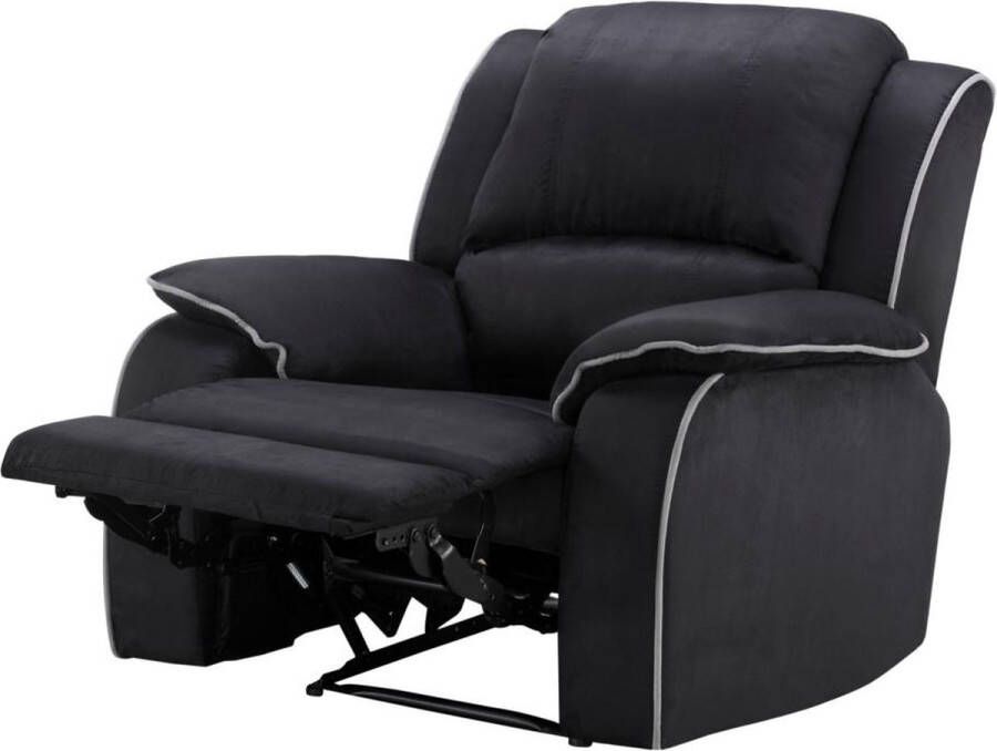 Relaxfauteuil microvezel HERNANI zwart L 100 cm x H 99 cm x D 96 cm