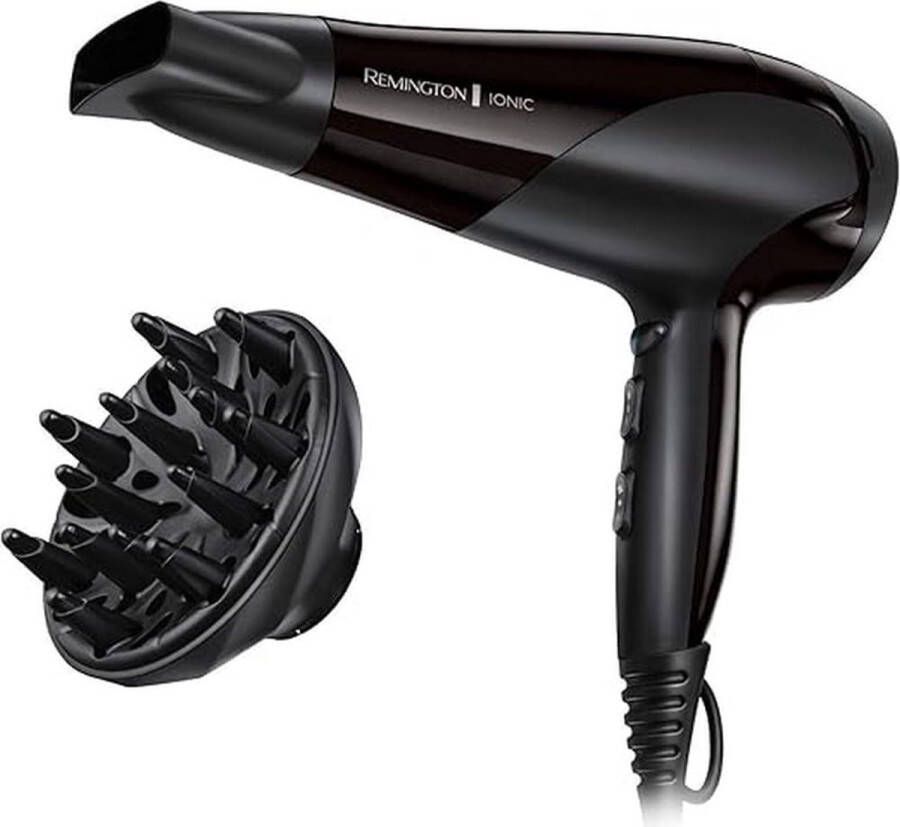 Remington Föhn Ionic Dry 2200 Watt Krachtig Ionische Technologie Voor Een Pluisvrij Resultaat Diffuser Coolshot