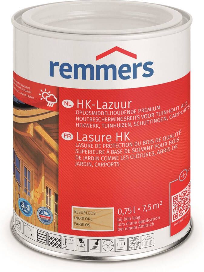 Remmers Hk Lazuur 3 In 1 Houtbescherming Douglas 0 75 Liter