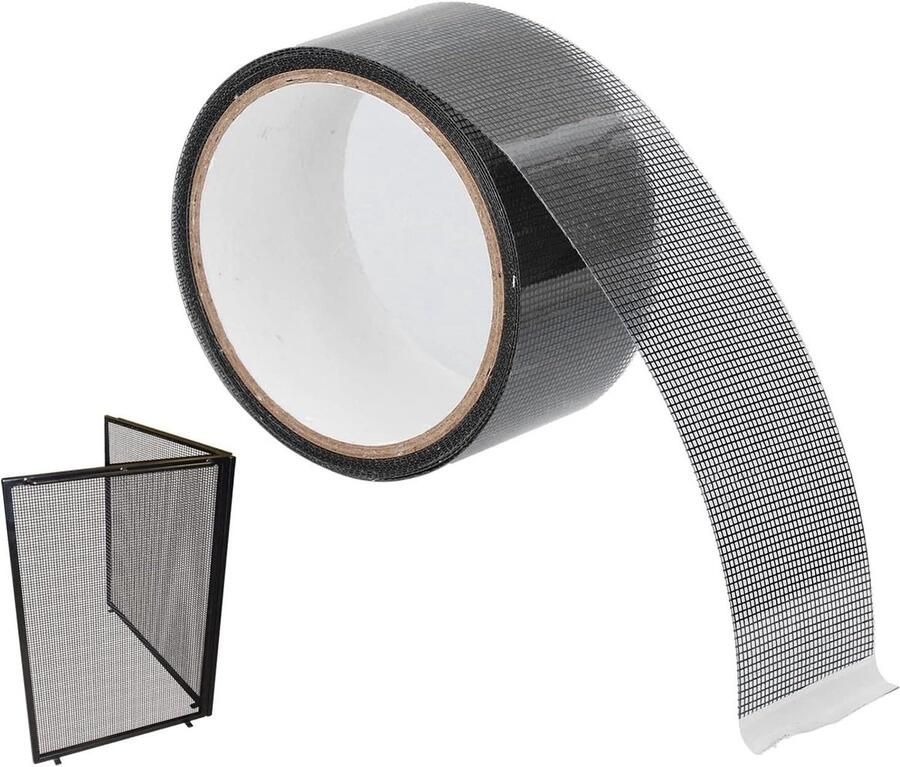 Reparatietape 50 mm x 2 m Reparatieset voor horren Klamboe gaasband Superlijm Vervanging van horren Raamscherm en hordeur Reparatie van scheuren Raamscherm