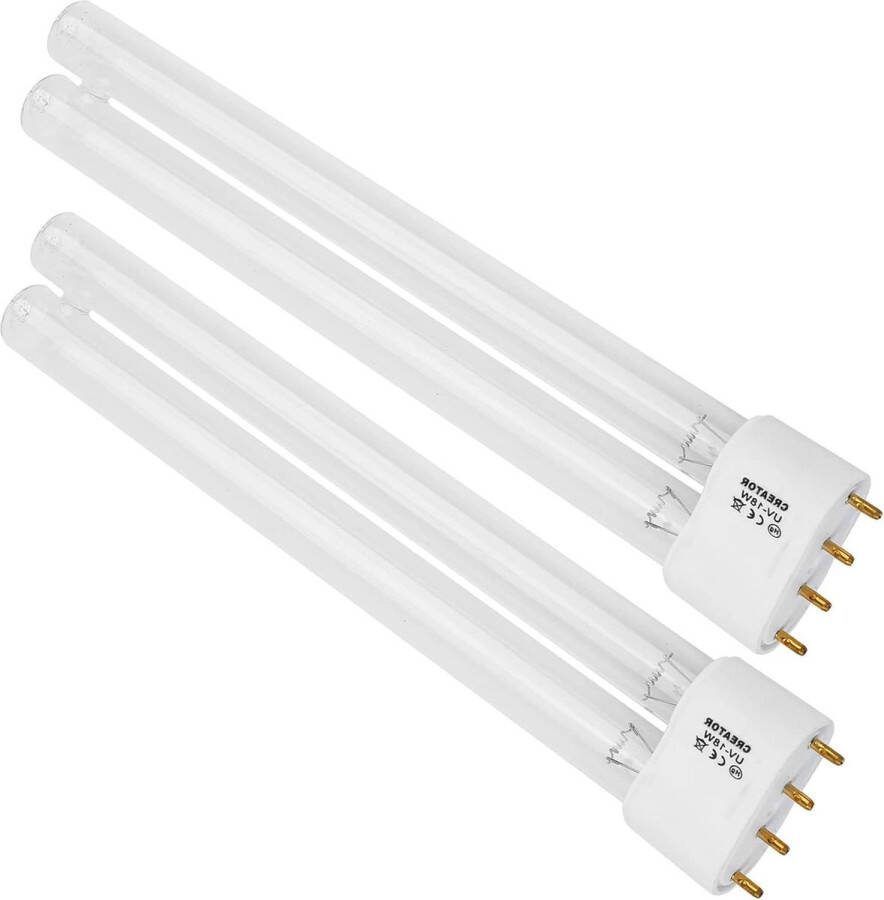 Reservelamp UV-lamp buis voor UVC-apparaat 2G11 18 watt 2 stuks vijverfilter met uvc lamp
