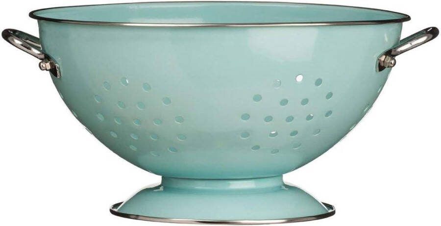 Retro Vergiet Pastelblauw H13 x B23 x D23cm met Handvat