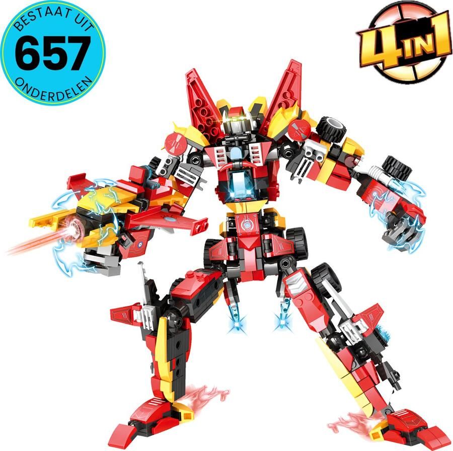 Revenger Of The Galaxy Robot Speelgoed Set Geschikt Voor LEGO Vanaf 6 Jaar 657 Bouwstenen Bouwset STEM Speelgoed Bouwsets Bouwspeelgoed Inclusief Handleiding