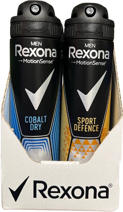 Rexona Deodorant Spray Cobalt Dry en Sport Defence Voordeelverpakking 12 x 150ml