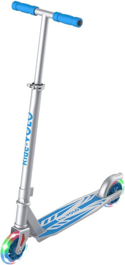 RideoVOLO Luxe Kinderstep Aluminium Step Lichtgevende wielen Zilver