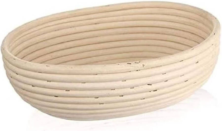 Rijsmandje 28 x 22 cm brooddeeg broodvorm van rotan voor ovaal brood