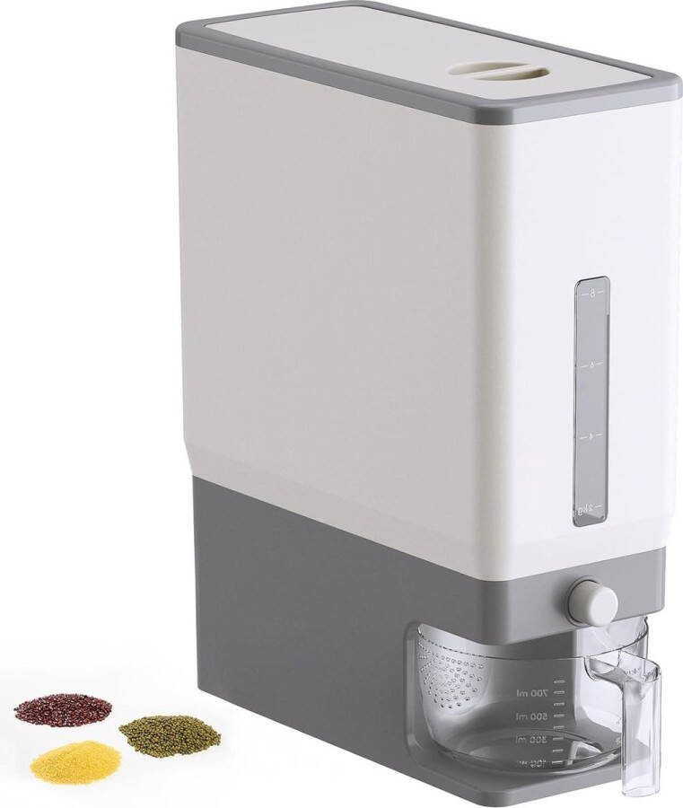 Rijst Dispenser 25.4 Lbs Opslag Containers Vochtbestendige Emmer Maatbeker Graan Meel Soja Keuken Voorraadkast Huishouden BPA-Vrij rice dispencer