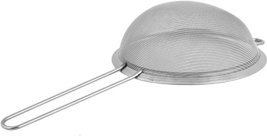 Rijst zeef Roestvrijstalen keukenzeef Chinese keuken met handvat fijnmazige zeef metalen zeef voor pasta rijst en olie keukenaccessoires Ø 10 cm