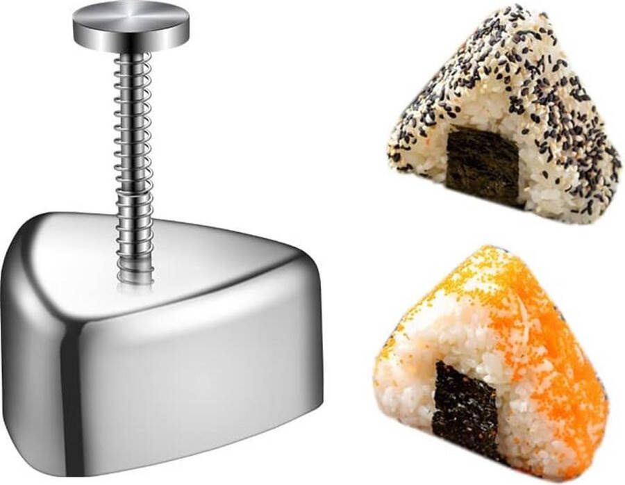 Rijstbal Maker Mal RVS Rijstbal Schimmel Sushi Maker Sushi Mold Onigiri Rice Ball Press Mold Klassieke Driehoek Mal voor Kinderen Lunch Bento en Thuis DIY