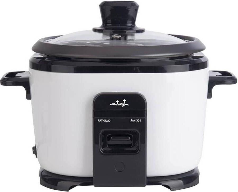 Rijstkoker 1 liter inhoud warmhoudfunctie afneembare aluminium container eenvoudige reiniging maatbeker spatel 400 W vermogen