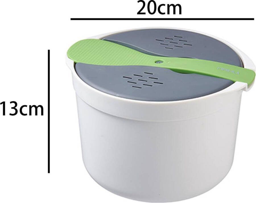 Rijstkoker magnetron 2L magnetron rijstkoker Wordt geleverd met rijstschep en filterdeksel