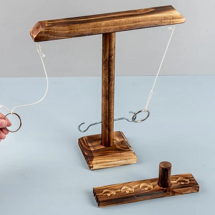 Ring toss game Ring toss Ringwerpspel Drankspel Gezelschapsspel Donker hout