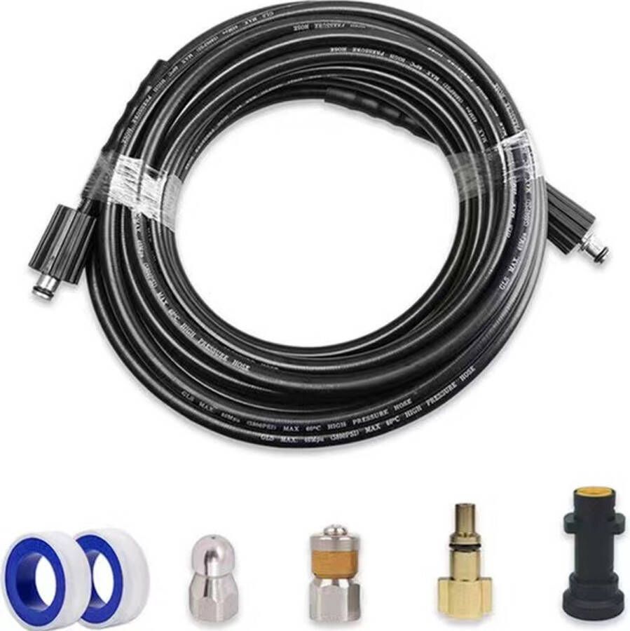 Somstyle Rioolslang 5 Meter Geschikt Voor Kärcher K2 K3 K4 K5 K6 K7 & Lavor Hogedrukreiniger Afvoerpijp Slang Reiniging Set Rioolreinigingsset