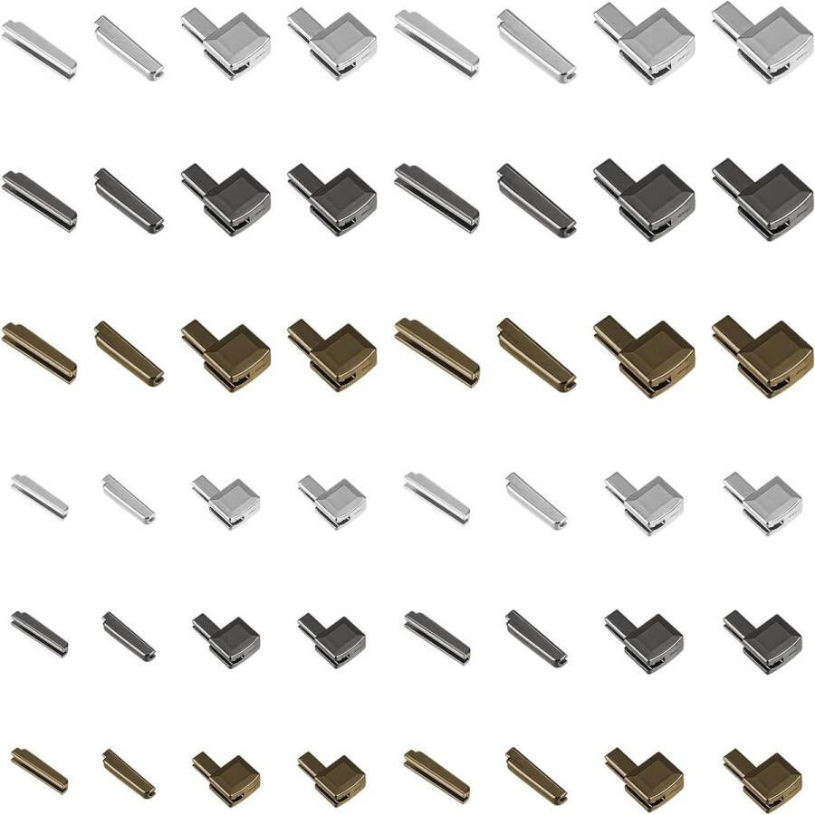 Ritssluiting reparatie set 24 sets metalen ritssluiting vergrendeling schuifhouder 3 kleuren # 3 # 5 # 8 # 10 zinklegering vervanging rits schuiver kit voor jas jeans naaien doe-het-zelf knutselen Ritssluiting reparatie set