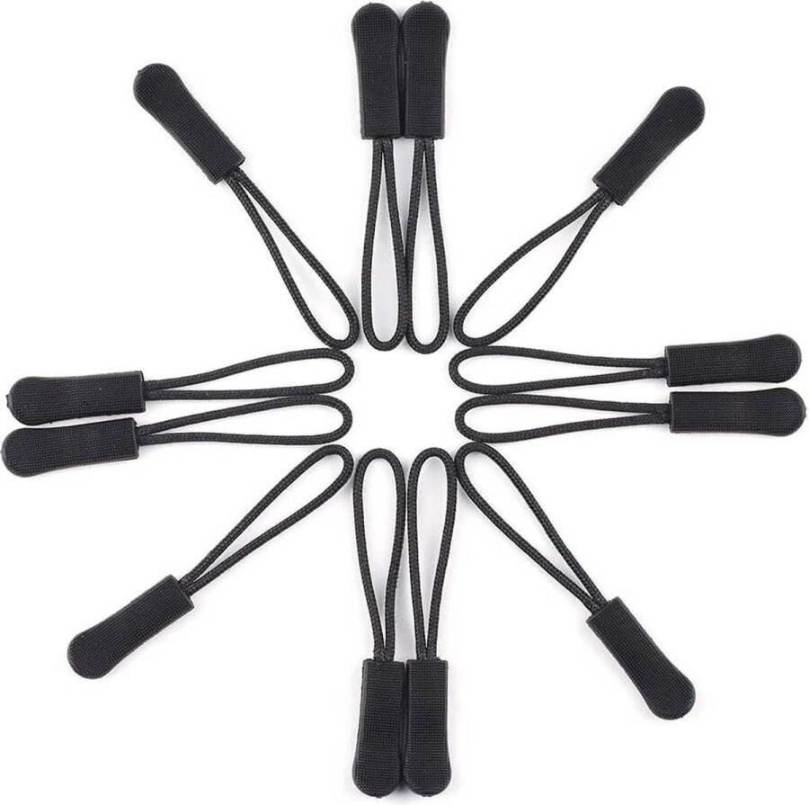 Ritssluiting reparatie set Reserveonderdelen 30 stuks zwart nylon rits- ritssluiting trekker- vervanging- sportkleding- rugzakken- jassen- reparatie Ritssluiting reparatie set