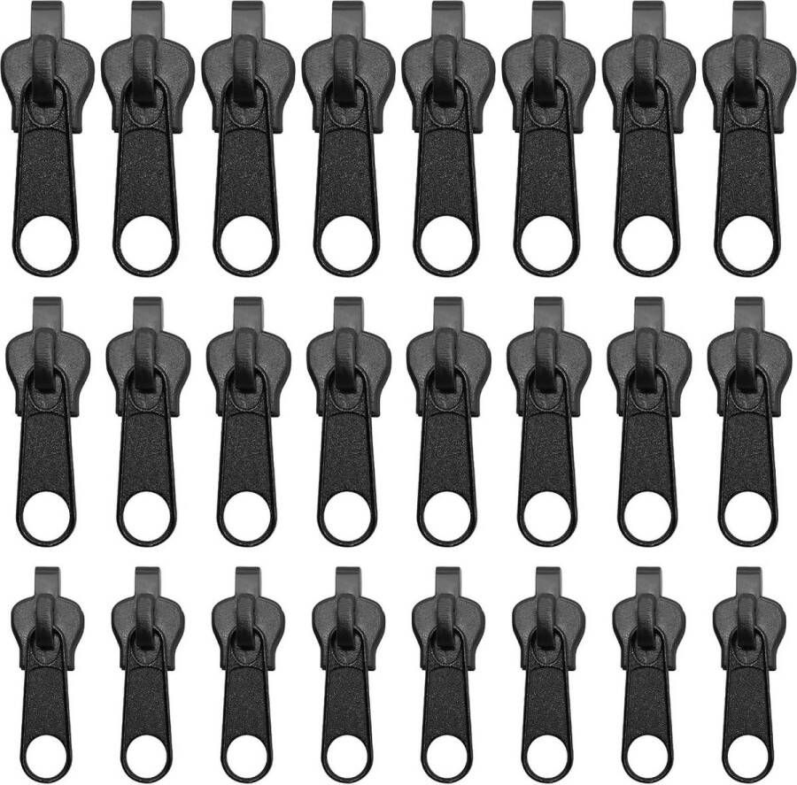 Ritssluiting reparatie set Vervangende ritssluiting 24 stuks Afneembare ritssluiting fixer Pull-ritssluiting Reservekop Jassen Rugzakken Doe-het-zelf projecten Ritssluiting reparatie set