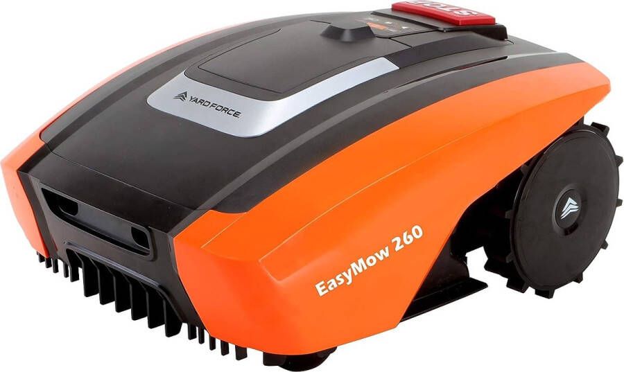 Robotgrasmaaier EasyMow260 geschikt voor maximaal 260 m² zelfrijdende grasmaaier robot bediening en eenvoudig te bedienen 30% helling 2 0 Ah lithium-ionbatterij 20 V zwart oranje