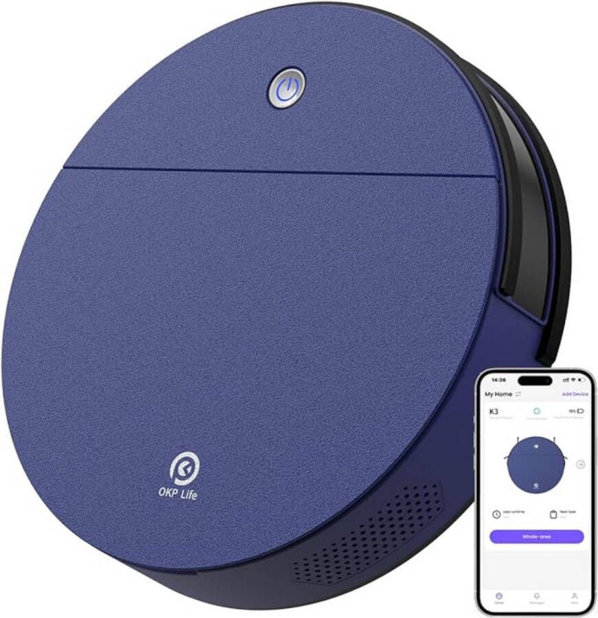 Robotstofzuiger Met Laadstation Robot Stofzuiger Robotstofzuigers Robotstofzuiger Huisdieren Robotstofzuiger Hondenharen 120 Minuten Looptijd Ultraplat En Stil Ontwerp Met WiFi-App En Spraakbediening