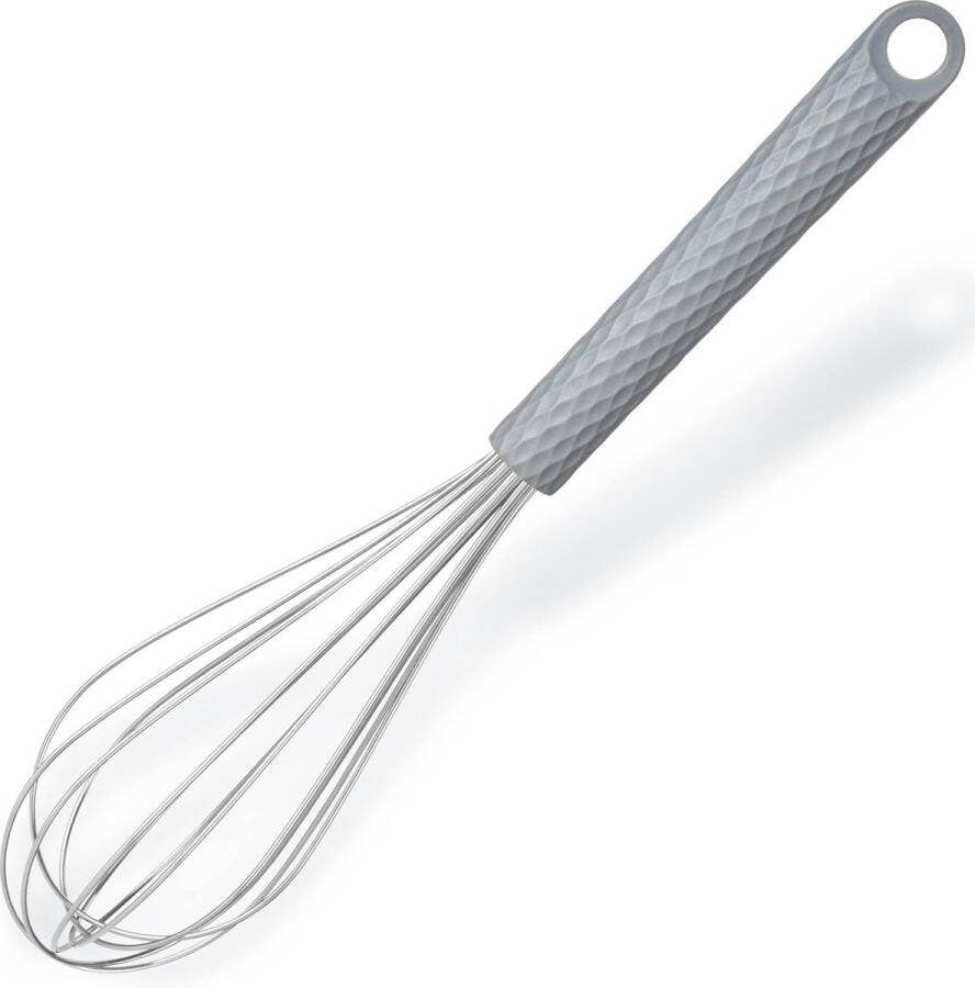 Roestvrij staal 28 cm lang Vaatwasmachinebestendige en duurzame garde met zacht comfortabel siliconen handvat De perfecte schuimklopper voor uw keuken Ideale garde voor bakken en mixen