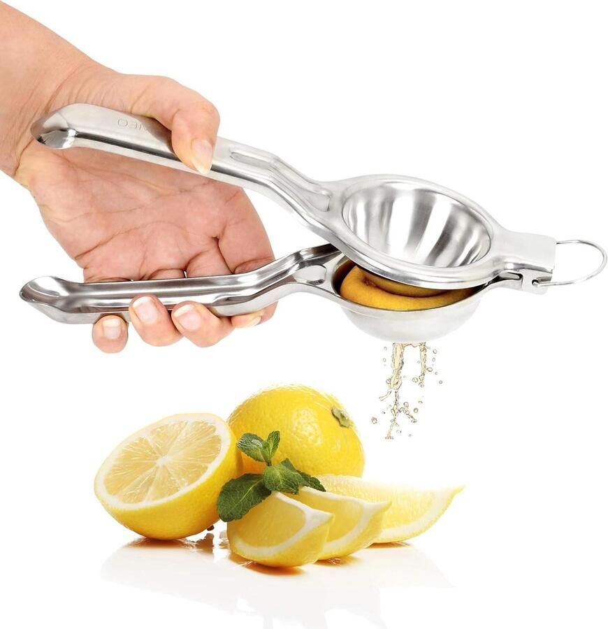 Roestvrij Staal Citruspers Krachtige Handmatige Citroenpers Vaatwasmachinebestendig Mexican Elbow Fruitpers met Extra Capaciteit citruspers