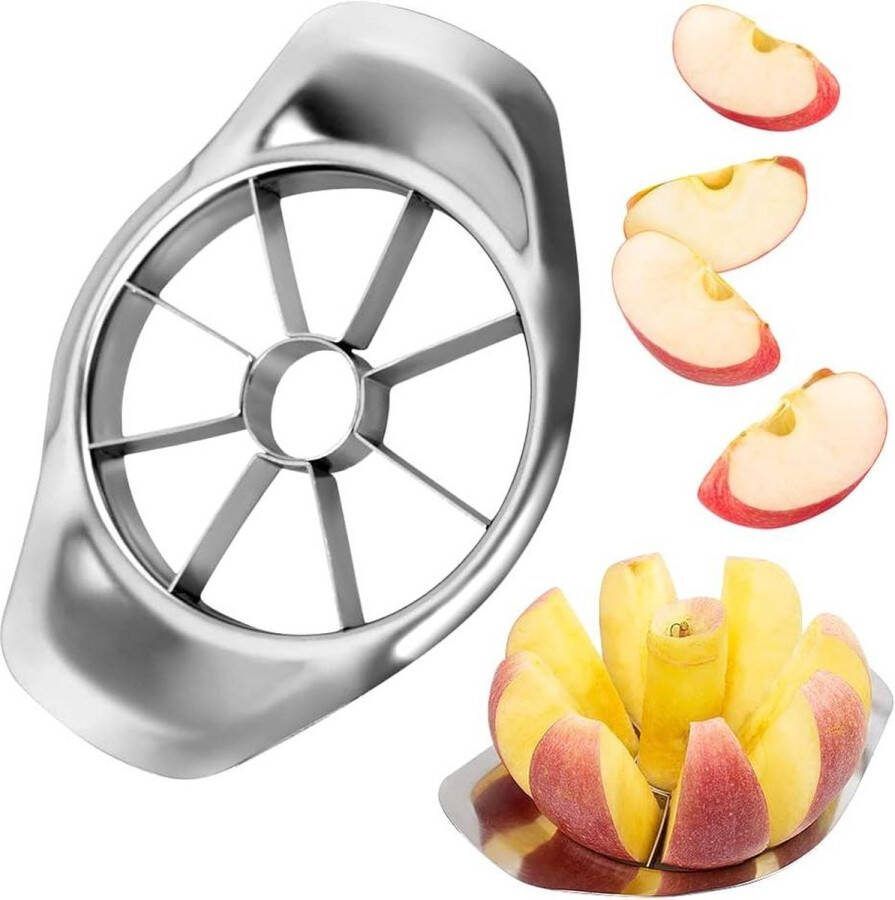 Roestvrij Staal Fruit Snijder- Corer Slicer Met 8 Bladen Voor Appel Peer Oranje Tomaat Appelsnijder