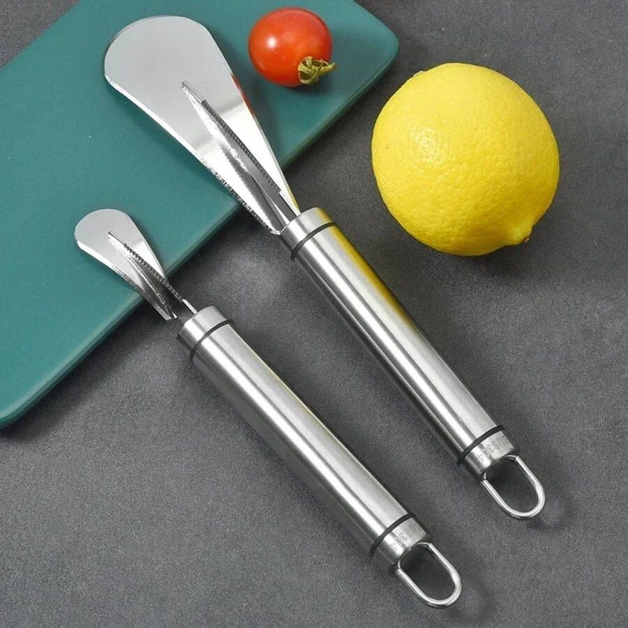 Roestvrij staal Fruitschiller sinaasappelschillers Citrus grapefruit mandarijn citroen sinaasappel schiller Vinger opener Schilhulp Peller Dunschiller