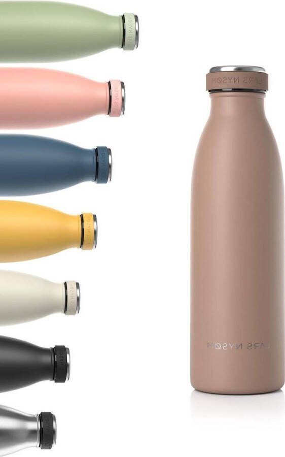 Roestvrij Staal Geïsoleerde Drinkfles 500ml BPA-vrij Lekvrij Sport Fiets Hond Kids Café au Lait 500ml