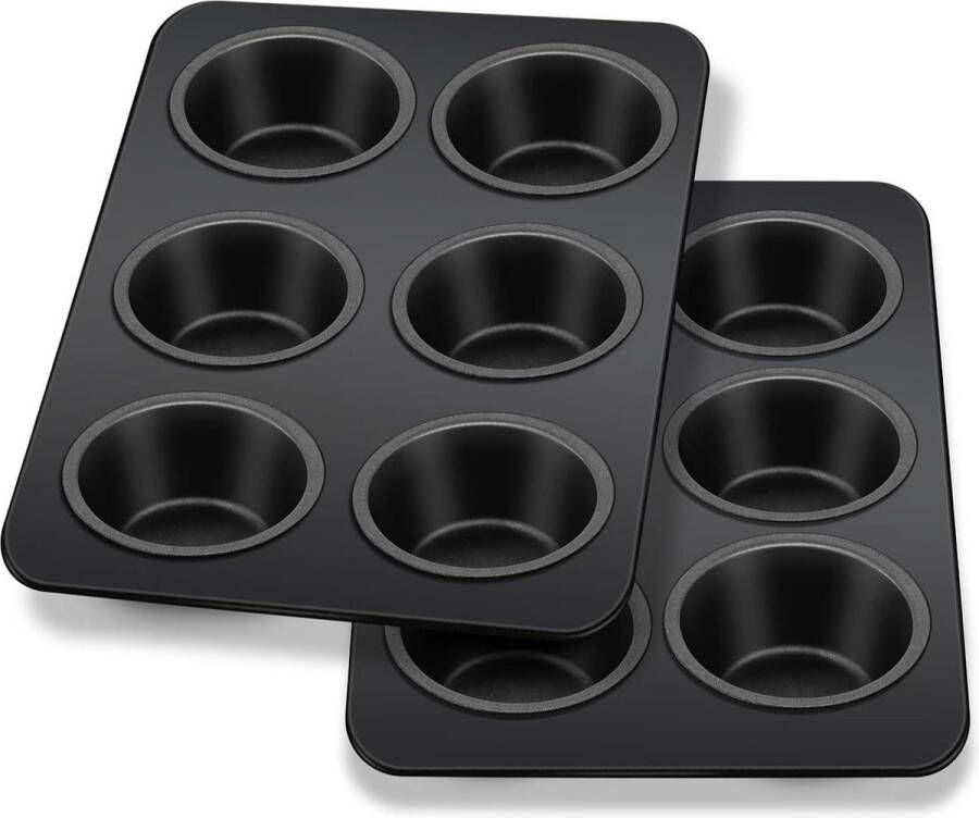 Roestvrij staal muffinvorm set van 6-delige bakvorm cake cupcakes Muffin tin