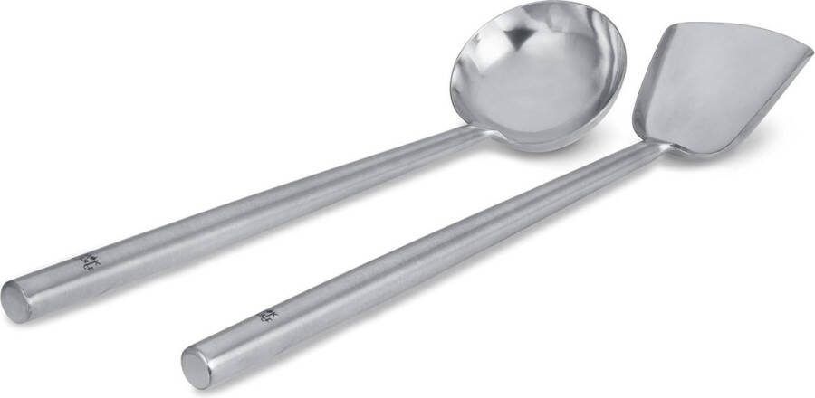 Roestvrij Staal Pollepel en Spatel Draaier Craft Wok 732W326