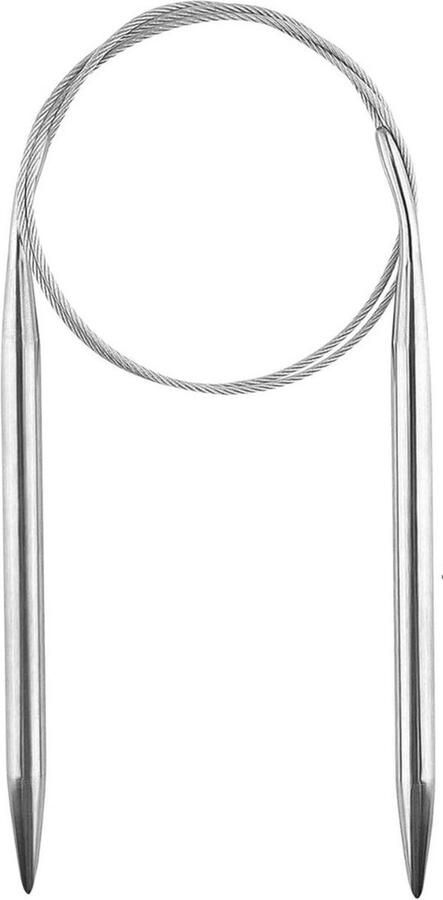 Roestvrij staal rondbreinaald 7mm x 80cm rvs stalen rondbreinaalden 1 stuks breinaald aluminum glanzend