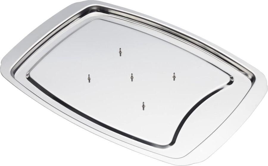 Roestvrij staal Spiked Carving Tray 38 x 265cm Zilver MasterClass Cheese Slicer