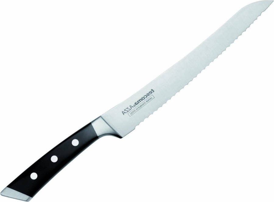 Roestvrij stalen broodmes 395 x 67 x 17 cm zilver zwart