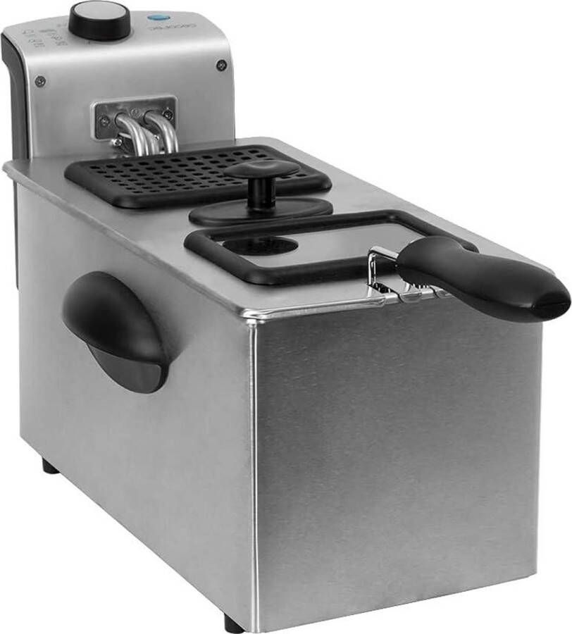 Roestvrij stalen friteuse CleanFry 3000 Full Inox Elektrisch 3 liter 2180 W OilCleaner-filter Venster en geurfilter