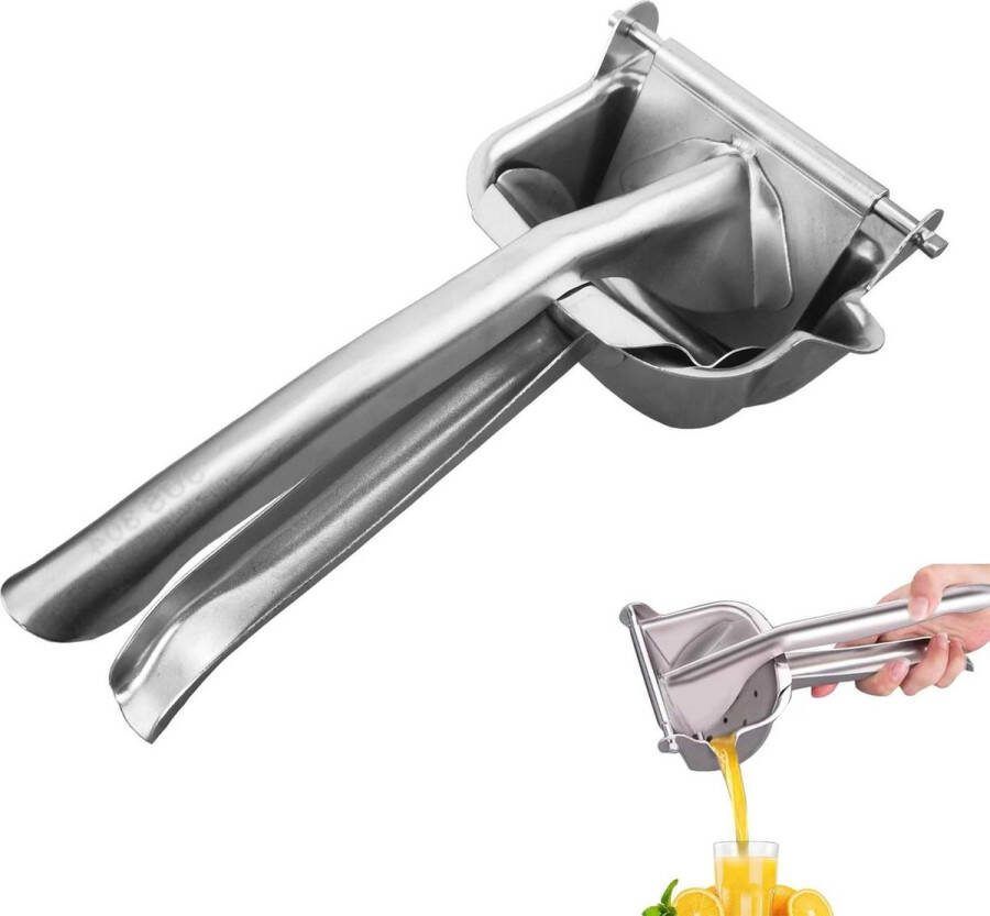 Roestvrij stalen handmatige sapcentrifuge voor citroenen sinaasappels limoenen fruitpers bar citruspers limoentool met sapcentrifuge knijper