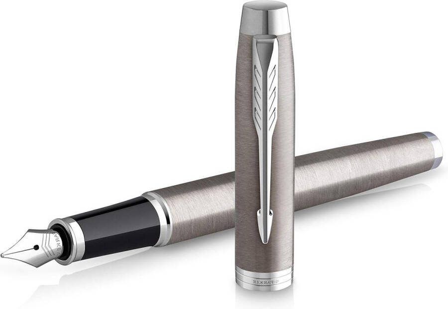 Roestvrij stalen Parker IM vulpen Medium punt Blauw inktpatroon Geschenkverpakking