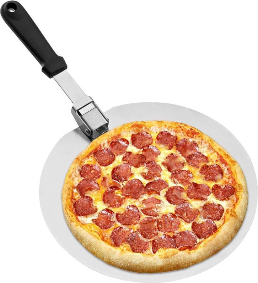 Roestvrij stalen pizzaschep met groot oppervlak premium pizza- en taartschep ronde pizzaschep voor pizza (305 cm)