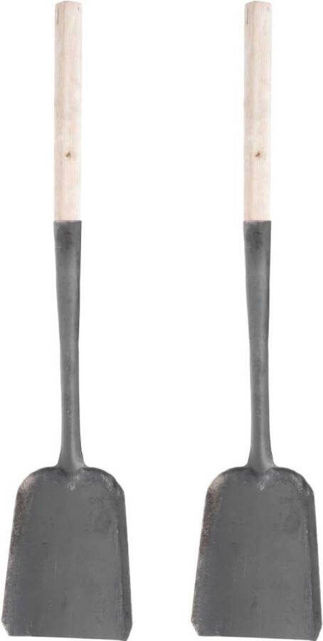 Roestvrij stalen roetschep metaal pooper-scooper vuurkorf schep barbecue-accessoires houtskool grill hark kolen handschep
