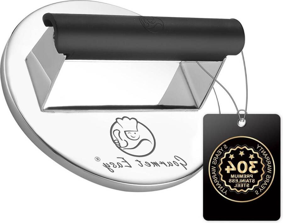 Roestvrij stalen Smash Burger Press hamburgersmasher met hittebestendig handvat vaatwasmachinebestendige grillpers professionele hamburgerpers bakplaatpers perfecte vleespers voor platte grill