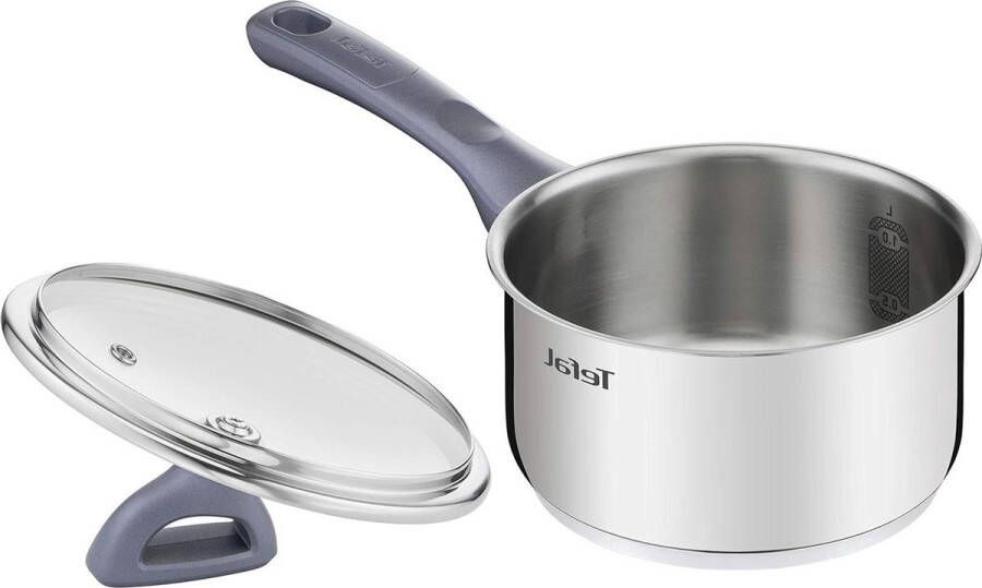 Roestvrij stalen steelpan 18 cm 21 liter geschikt voor inductie hoge geleiding gerecyclede materialen