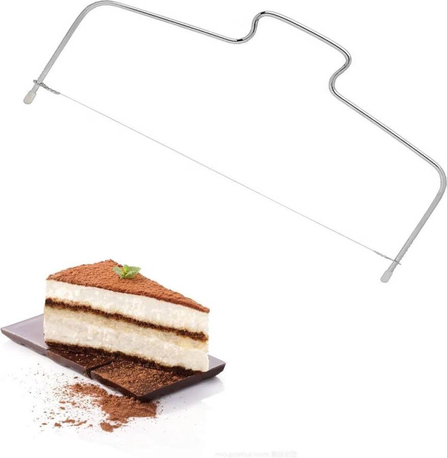 Roestvrij stalen taartsnijder met in hoogte verstelbare draad 32 cm thuis banketbakkerij dessertwinkel Taartsnijder